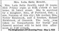 Hewitt, LulaBelle(Obituary)